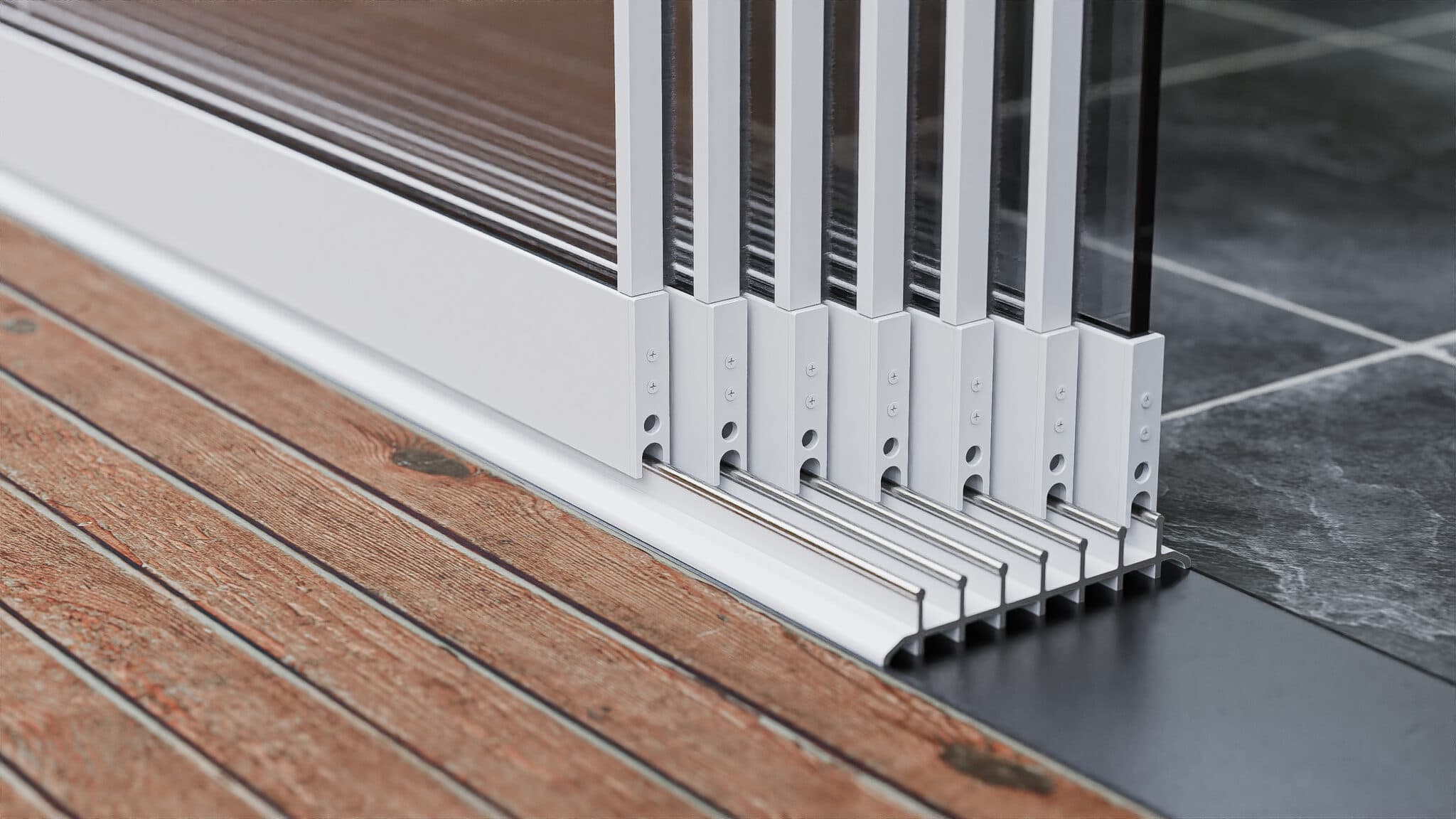 7-Rail Glazen Schuifwand