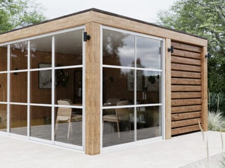 2-Rail Steellook Glazen Schuifwand