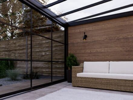 4-Rail Steellook Glazen Schuifwand