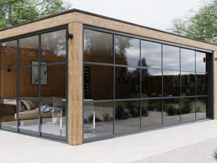 6-Rail Steellook Glazen Schuifwand