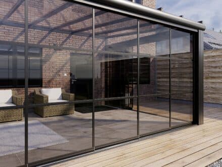 7-Rail Steellook Glazen Schuifwand