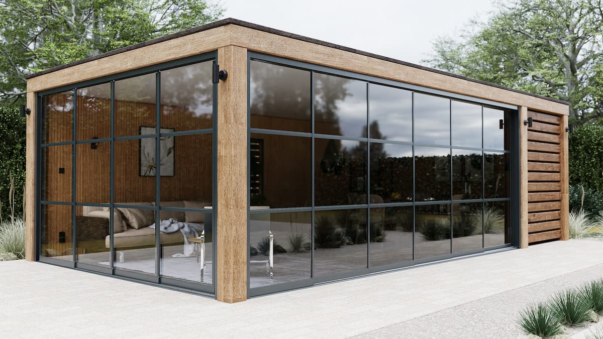 6 Rail Steellook Glazen Schuifwand