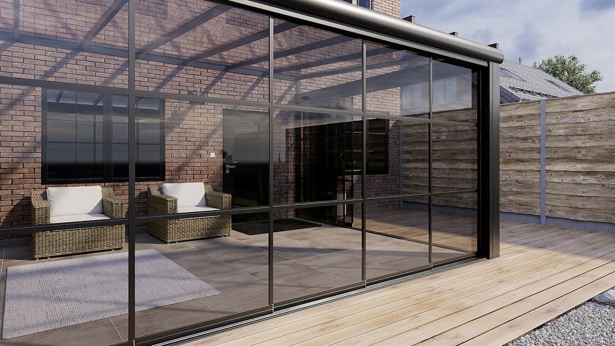 7 Rail Steellook Glazen Schuifwand