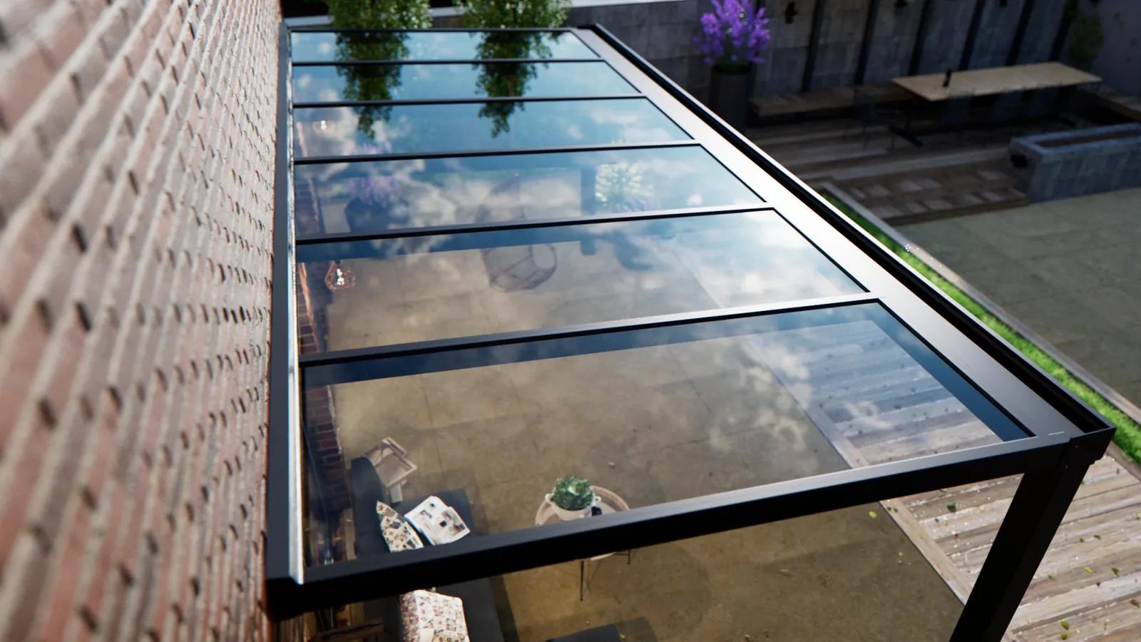 Veranda | Glas | Zwart | 3.06 x 2.5 meter