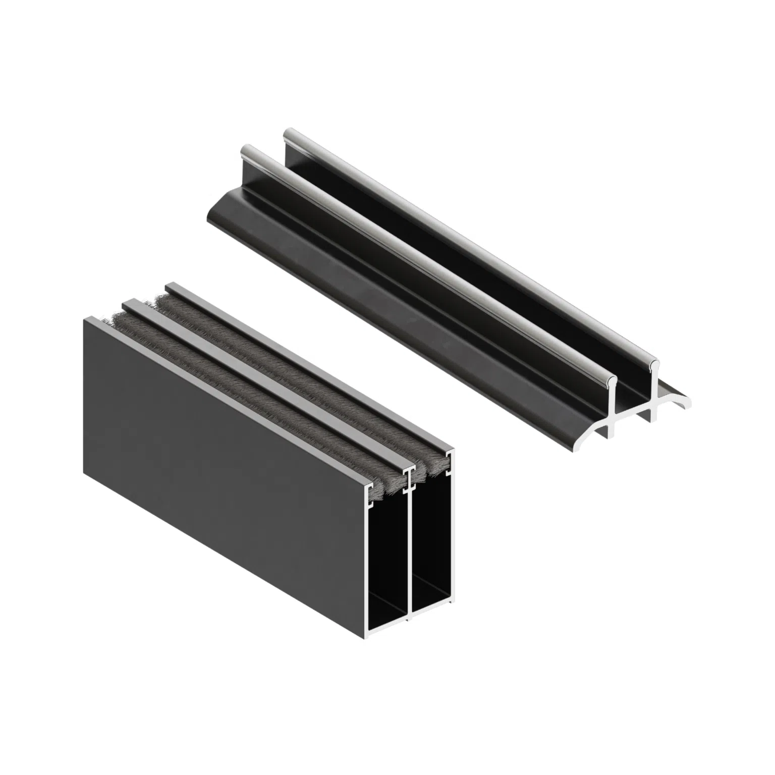 Extra boven- en onderrailset