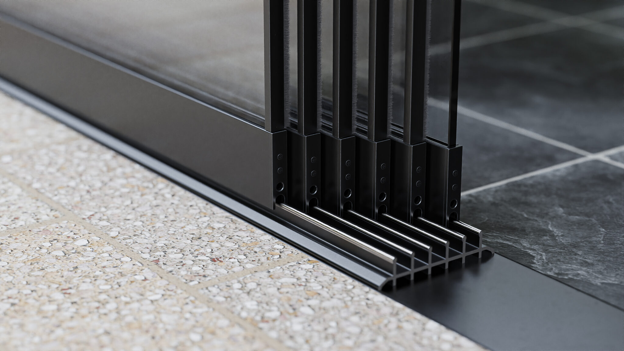 Witte onderrail 6-rail