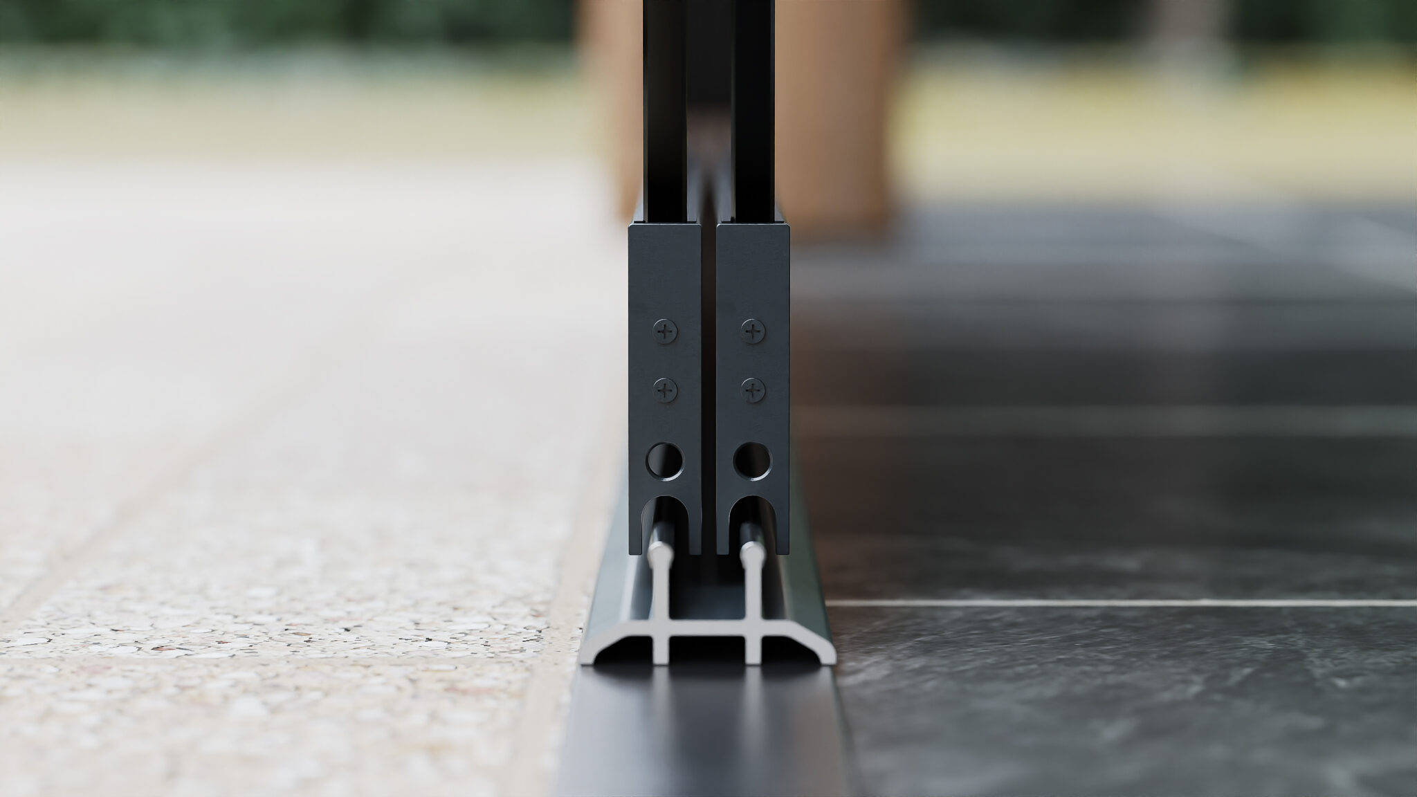 Vooraanzicht 2-rail steellook