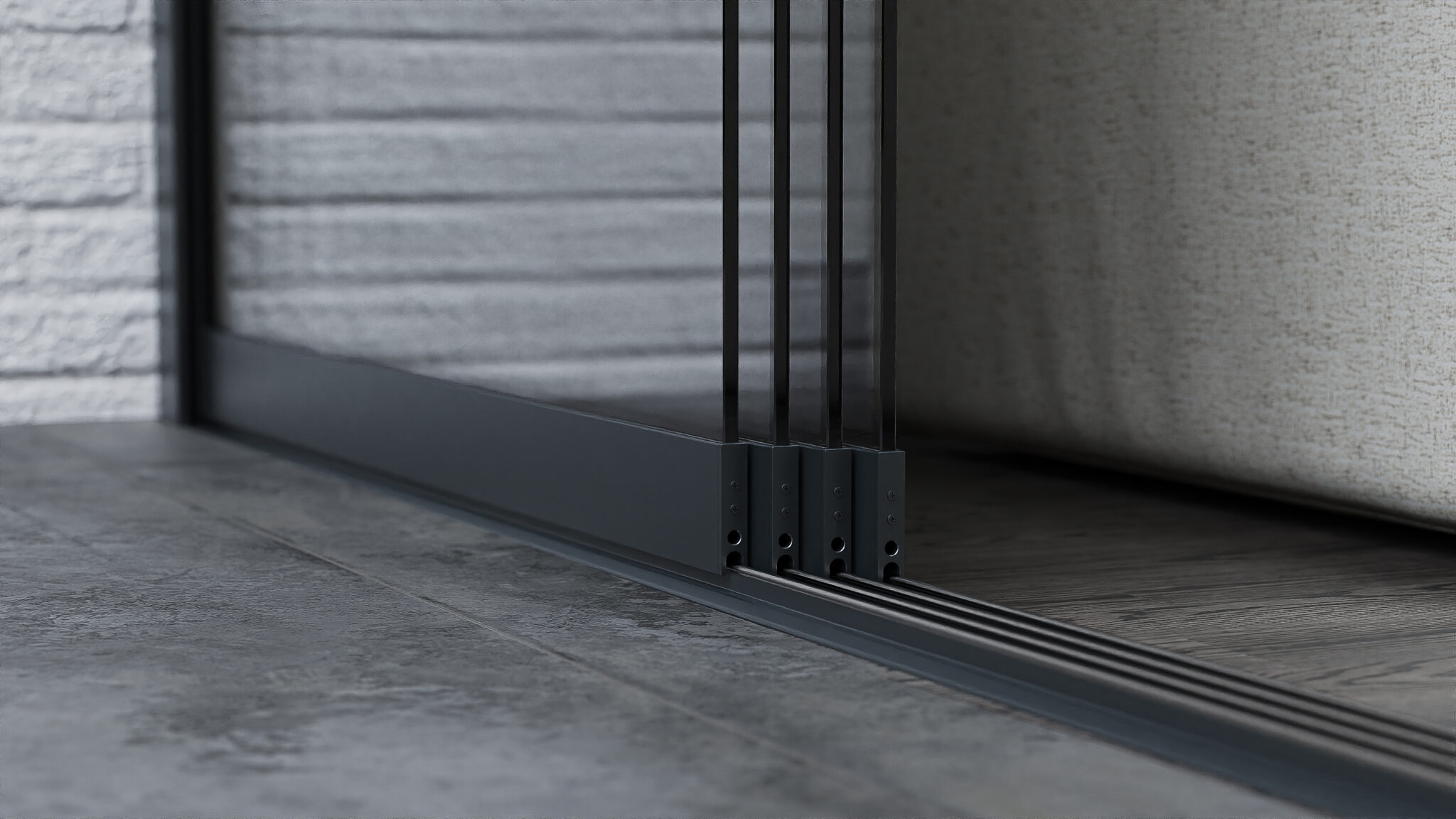 Steellook glas detail zwart