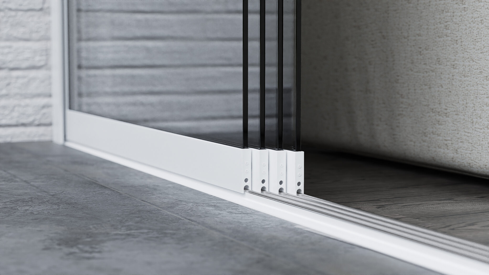 Steellook glas detail wit