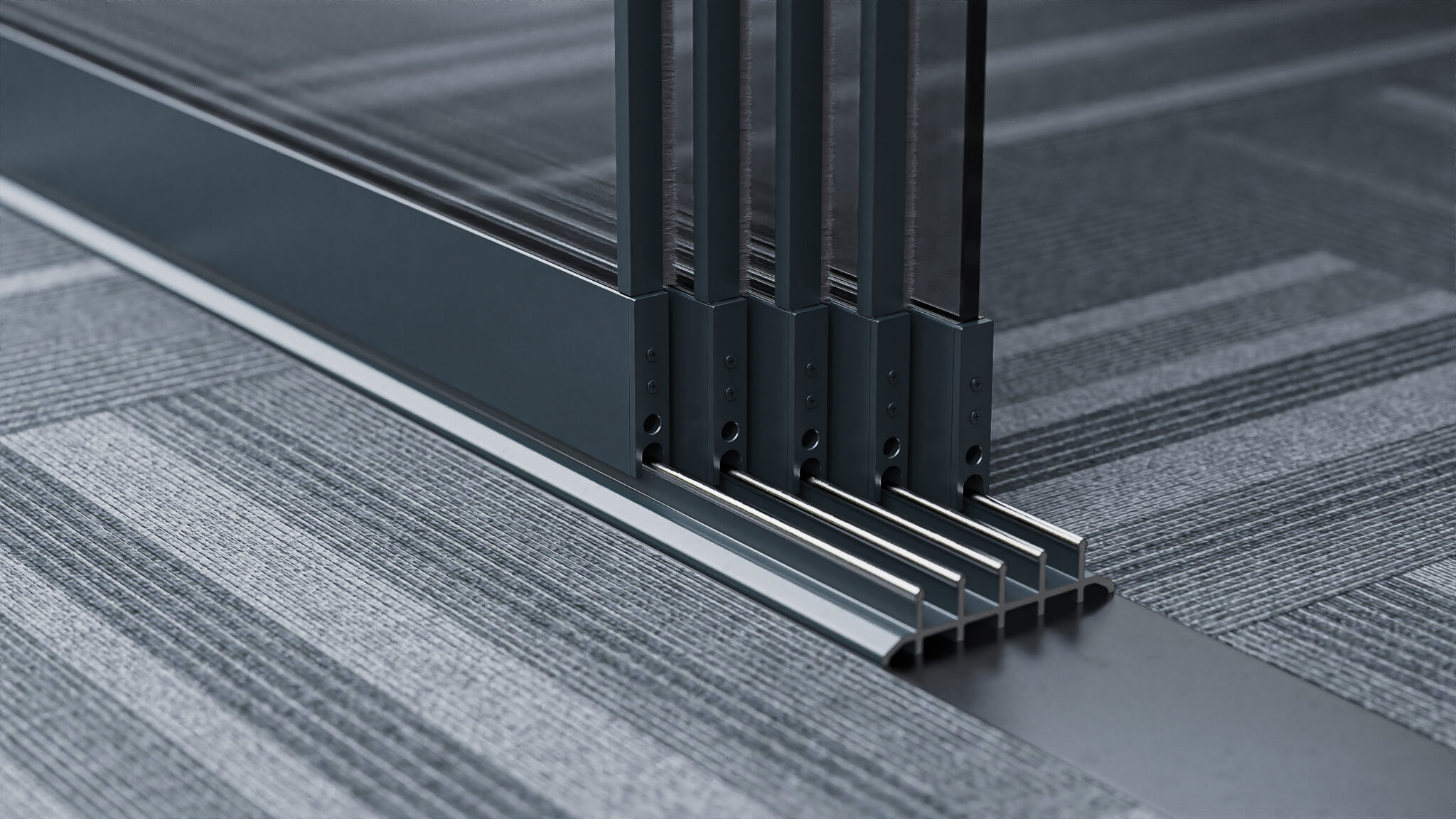 Onderrail 5-rail steellook antraciet