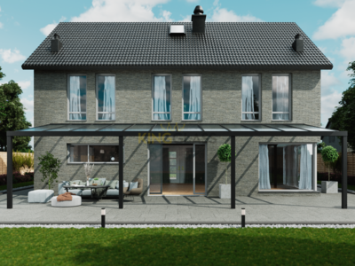 Veranda | Glas | Zwart | 12.06 x 4 meter