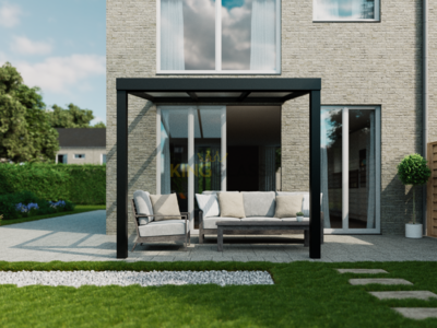 Veranda | Glas | Zwart | 3.06 x 3 meter