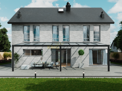 Veranda | Polycarbonaat | Zwart | 10.06 x 4 meter