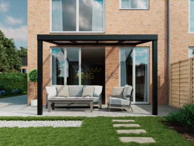 Veranda | Polycarbonaat | Zwart | 4.06 x 4.0 meter